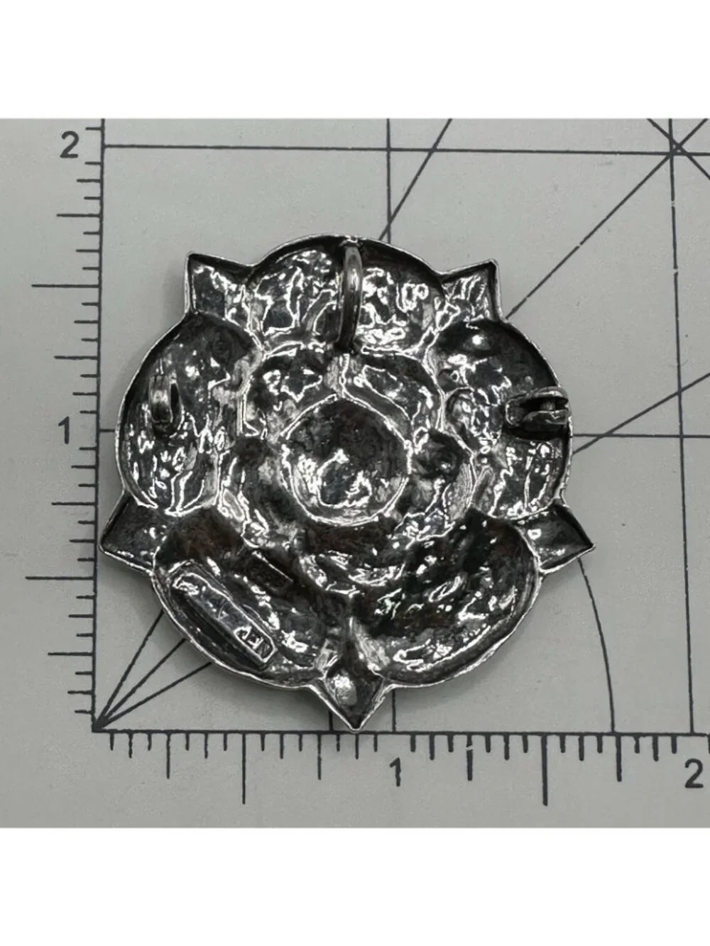 The Rose Of Trondheim Norway Pendant Signed F Morken 925 Sterling Silver Large